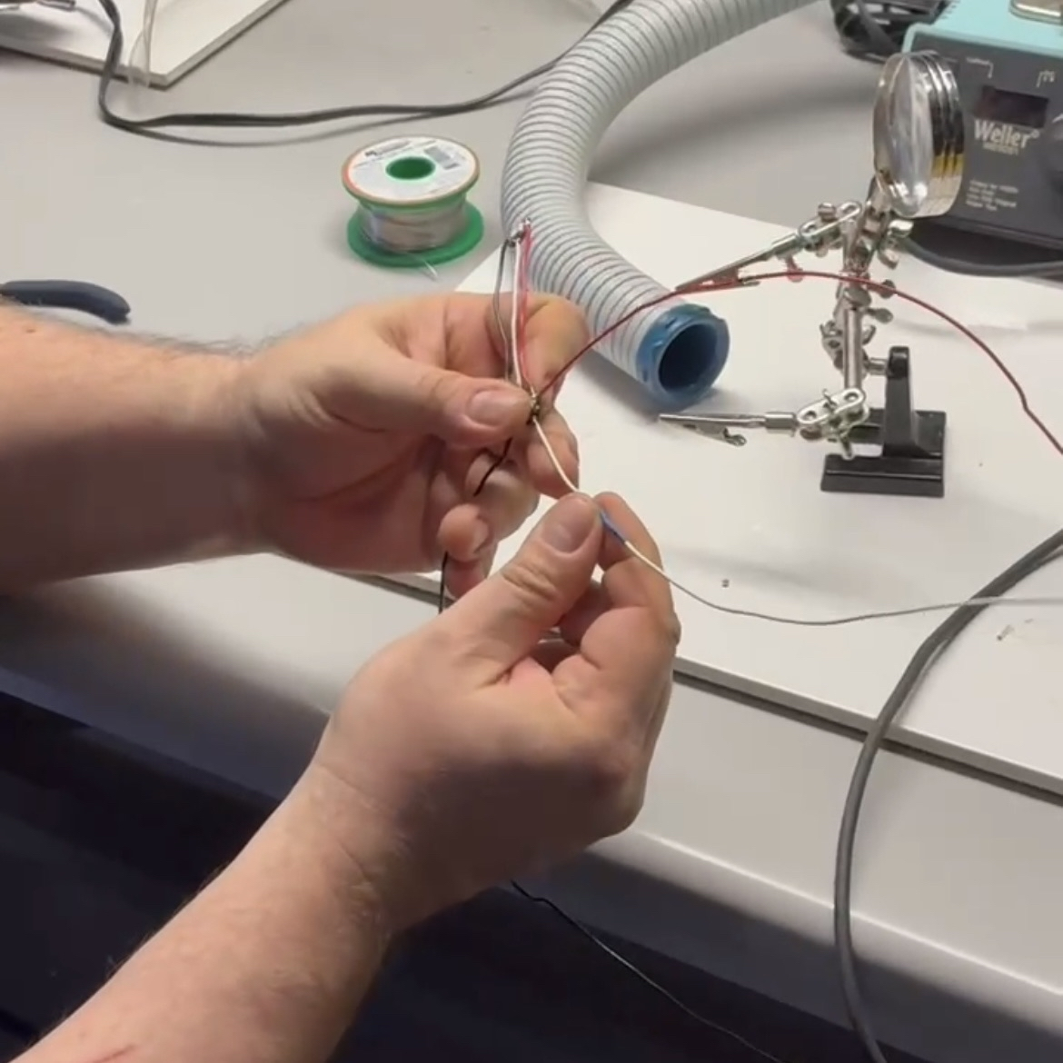 The first steps to soldering.